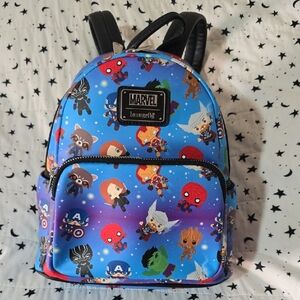 Loungefly Marvel Backpack - Blue with Black Details